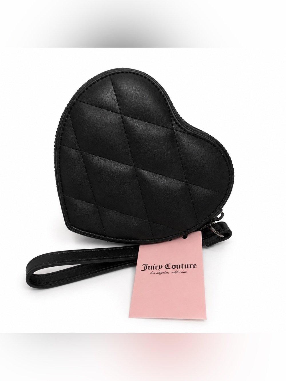 Juicy Couture Black Quilted Heart Wristlet - Picture 2 of 3